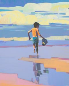 "Enfant sur la plage“, Timm Blandin, 2024